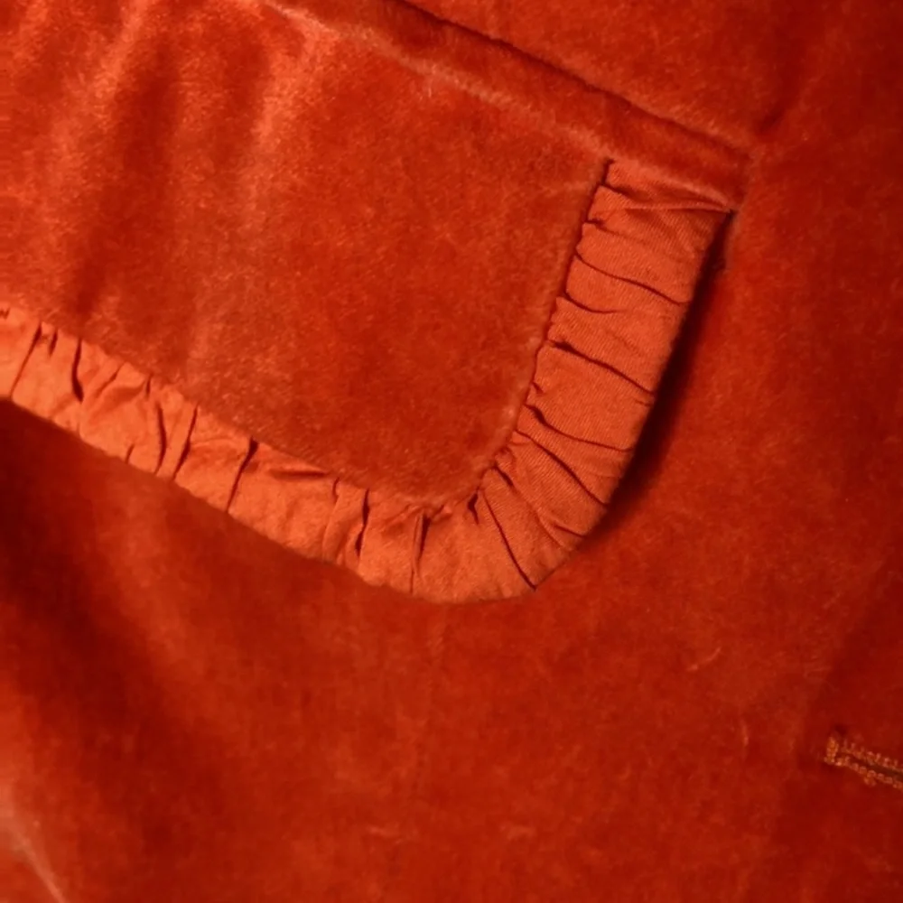 BODEN ORANGE VELVET 3 BUTTON BLAZER SZ 12 - Picture 3 of 11